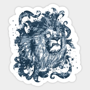 Blue cool Lion King, animali africani, hipster, look anni '80 Sticker